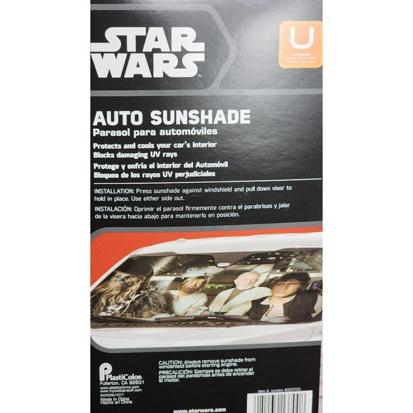 Star Wars Disney Reversible Auto Sunshade | Universal UV Protection - Picture 8 of 14